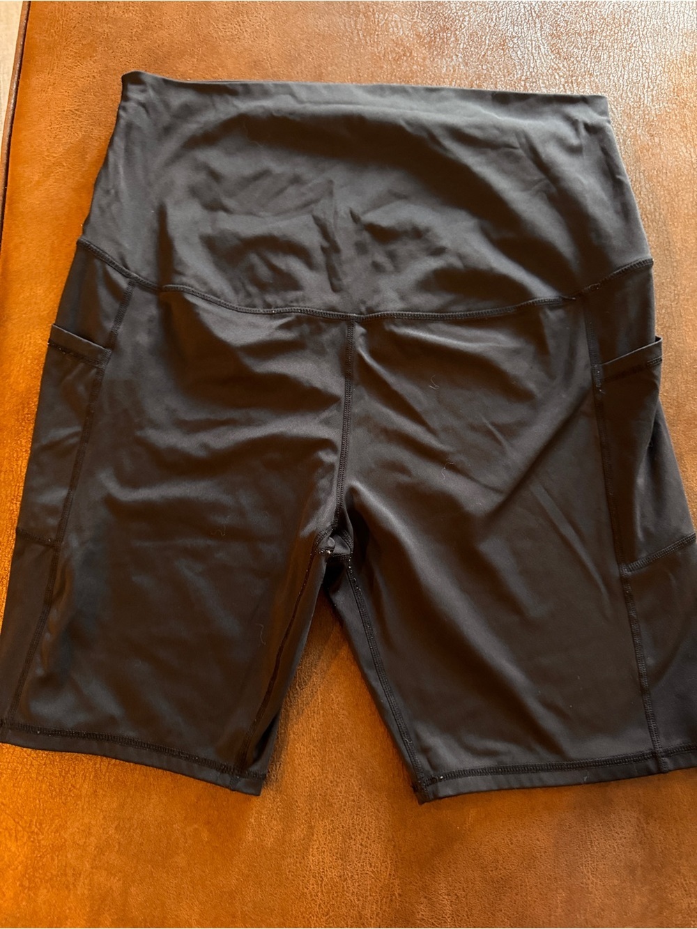 Black Maternity Stretch, Comfortable Shorts